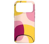 Mid Century Modern Circles Geometric Pink Yellow Shapes Coque pour iPhone 17 Pro Max