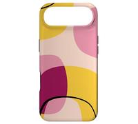 Mid Century Modern Circles Geometric Pink Yellow Shapes Coque pour iPhone Air