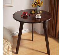 Mid Century Modern Coffee Table,Small Round Side Table,Nightstands End Table with Wood Legs for Living Room, Bedroom, Small Spaces(70 x 75 cm, Walnut)