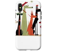 Mid-Century Modern Cool Dogs Art Géométrique Rétro Chiens Coque pour iPhone X/XS