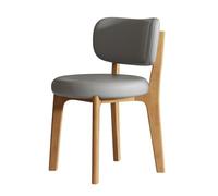 Mid-Century Modern Round Upholstered Dining Chair Curved Back Fabric Seat Cozy Boucle Style for Kitchen & Dining Room Dark Grey Finish Original Design.