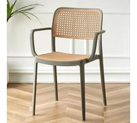 Mid-Century Retro Stackable Rattan & Plastic Dining Chair 45x50x80 cm Stylish for Living Room & Commercial Events Color H - Modern Comfort & Versatile Design