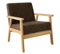 Mid-Century Solid Wood Sofa Chair Comfy Bedroom Chairs for Adults,Small Wide Reading Nook Arm, Modern for Living Room, Office(8)