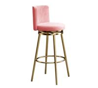 Mid Century Swivel Bar Stool Modern Counter Height Stools with Backs, Upholstered Metal Breakfast Island Chair for Home, Pub, Cafe(1 PCS,65cm(25.6in))