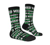 Mid-Cut Socks La Lutte Est L'Ennemi, Mais L'Herbe Est Le Remède Respirantes Chaussettes De Course Classiques D'Entraînement Chaussettes Pour Cyclisme Trekking Basketball