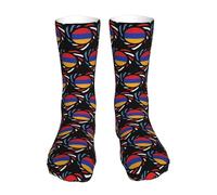 Mid-Cut Socks Nous Aimons L'Amérique Et L'Ukraine, Nous Nous Aimons Pour Toujours Confortable Soquettes Antidé Rapante Chaussettes Pour Randonnées Travail Course À Pied