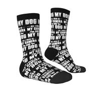 Mid-Cut Socks Tout Ce Dont J'Ai Besoin, C'Est De Mon Appareil Photo Et De Mon Chien Confortable Soquettes Anti-Ampoules Chaussettes Pour Voyage Travail Randonnées