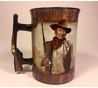 Mid-South Products John Wayne Mug en céramique avec poignée de fusil Motif A Man's Gotta Do 473 ml