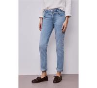 Mid Waist Slim Leg Jeans avec turn-up