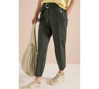 Mid Waist Slim Leg Pantalon Loose Fit