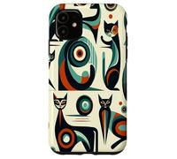 Midcentury Mid Century Cat Retro Atomic Age Space Modern Coque pour iPhone 11