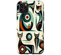 Midcentury Mid Century Cat Retro Atomic Age Space Modern Coque pour iPhone 11 Pro Max