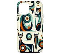Midcentury Mid Century Cat Retro Atomic Age Space Modern Coque pour iPhone 12/12 Pro