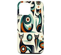 Midcentury Mid Century Cat Retro Atomic Age Space Modern Coque pour iPhone 12 Pro Max