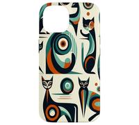 Midcentury Mid Century Cat Retro Atomic Age Space Modern Coque pour iPhone 14