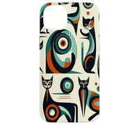 Midcentury Mid Century Cat Retro Atomic Age Space Modern Coque pour iPhone 14 Plus
