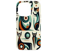 Midcentury Mid Century Cat Retro Atomic Age Space Modern Coque pour iPhone 14 Pro
