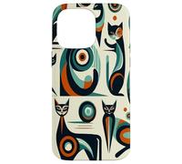 Midcentury Mid Century Cat Retro Atomic Age Space Modern Coque pour iPhone 14 Pro Max