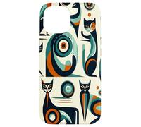 Midcentury Mid Century Cat Retro Atomic Age Space Modern Coque pour iPhone 15