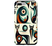 Midcentury Mid Century Cat Retro Atomic Age Space Modern Coque pour iPhone 7 Plus/8 Plus