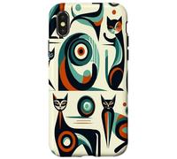 Midcentury Mid Century Cat Retro Atomic Age Space Modern Coque pour iPhone X/XS