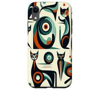 Midcentury Mid Century Cat Retro Atomic Age Space Modern Coque pour iPhone XR