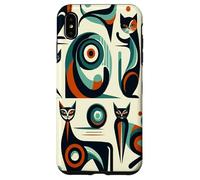 Midcentury Mid Century Cat Retro Atomic Age Space Modern Coque pour iPhone XS Max