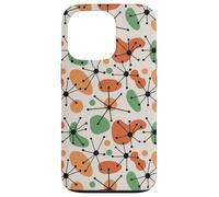 Midcentury Mid Century Modern Atomic Retro Beige Pattern Coque pour iPhone 13 Pro