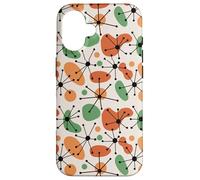 Midcentury Mid Century Modern Atomic Retro Beige Pattern Coque pour iPhone 16