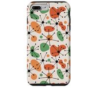 Midcentury Mid Century Modern Atomic Retro Beige Pattern Coque pour iPhone 7 Plus/8 Plus