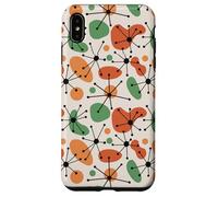 Midcentury Mid Century Modern Atomic Retro Beige Pattern Coque pour iPhone XS Max