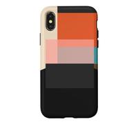 Midcentury Modern Abstract Geometric Circles & Squares Coque pour iPhone X/XS