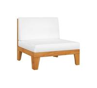 Bois d'Acacia Canapé d'Angle Sectionnel et Coussins Gris Foncé Jardin vidaXL