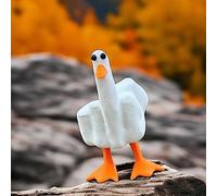 Middle Finger Funny Little Duck-Middle Finger Duck Resin Figurines,Funny Middle Finger Duck Statue Decoration,Creative Little Duck Gnomes Art Sculpture Ornament Decor for Home Office Desktop…