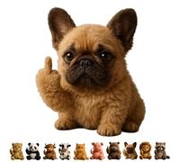 Middle Finger Plush Animal Toy,Attitude Animal, Highland Cow,Funny Soft Finger Animals,Stress Relief Decor Gift,Unique Gifts for Home Office Decor-A