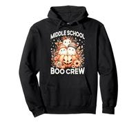 Middle School Boo Crew Teacher Kid Automne Halloween Fantôme Mignon Sweat à Capuche