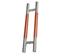 Middle Solid Wood Push Pull Bar Handle,Modern Sliding Door Pull Handle Hardware, Living Room Stairs Barn, Large Stainless Steel Door Handle(Silver,150cm/59in)