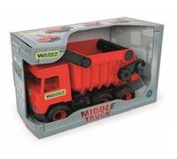 MIDDLE TRUCK Benne rouge et noire en carton d'exposition