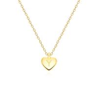 MIDDLUX Colliers avec initiale en forme de cœur pour femmes et filles, cadeau personnalisé unique pour elle, collier avec pendentif d'amour gravé double face, bijou de style minimaliste pour un usage