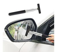 Middrivr Car Side Mirror Squeegee, Retractable Telescopic Mirror Wiper, Anti-Fog & Water Cleaning Tool for Rainy & Foggy Weather, Extendable 98cm Handle, Portable Auto Mirror Cleaner