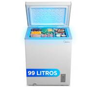 MIDEA Arcon Mini Congélateur 99L Horizontal, Convertir en Frigo avec Moteur Inverter, Contrôle électronique de la Température, Paniers avec Poignée, Silencieux, 38dB, Économie d'Énergie