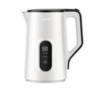 Midea Bouilloire 1,5 L en acier inoxydable, réglage de température variable 45-100 °C, 2200 W, double paroi, affichage numérique de la température, sans BPA et protections multiples