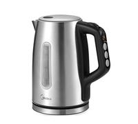 Midea Bouilloire Inox 1,7 litre, 2200 W, avec Fenêtre de Visualisation, Bouilloire Electrique Temperature Reglable (40, 60, 70, 80, 90, 100 ℃), 60-Min Fonction Maintien au Chaud,Noir,MK-17S30B2-E5