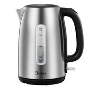 Midea Bouilloire MK-17S30A2 en Acier Inoxydable 1,7L, Sans BPA, Chauffage Rapide 2200W, Poignée Isolée avec Indicateur de Niveau d’Eau, Affichage LED et Protection Anti-surchauffe