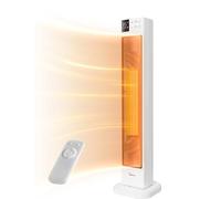 Midea Chauffage Électrique Économique et Silencieux avec Télécommande, PTC 2000W Radiateur en Céramique avec Thermostat, Minuterie 24H, Mode ÉCO, pour Grandes Pièces, Oscillation à 75°, 76,5CM