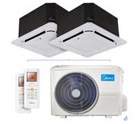 MIDEA climatisation bi split cassette compacte 4 voies gaz R32 MCA3U-12FNXD0 + MCA3U-18FNXD0 + M30F-27HFN8-Q 7,91kW A++