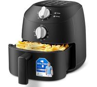 Midea Friteuse à Air Chaud 2L Compacte - 12 Programmes Air Fryer, 80-200°C, Panier Antiadhésif (Lavable), 1150W, Sans BPA - Idéal Petites Cuisines (Noir)