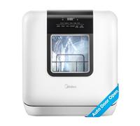 Midea Lave-vaisselle portable avec réservoir d'eau intégré de 6 l (1,59 g) 5+2 programmes, ouverture automatique de porte, système de séchage double, économie d'énergie et élimination des odeurs, pour