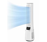 Midea MFP-120 (WH) Ventilateur tour 2 en 1 silencieux 38 dB CADR 120 pour écran LED 47,6 ㎡ Télécommande Oscillation Minuterie 12 H Blanc