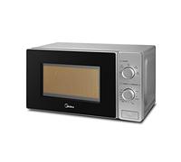 Midea - Micro-ondes 20L - 700W - 5 niveaux de puissance - temps ou poids de dégivrage - verre noir avec cadre inox - élément MCM208MMSP